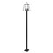 Z-Lite Broughton Outdoor Post Mounted Fixture, 4-Light, 12.5 In.W x 115.75 In.H, Black/Clear Beveled 521PHBS-536P-BK - alternate 5